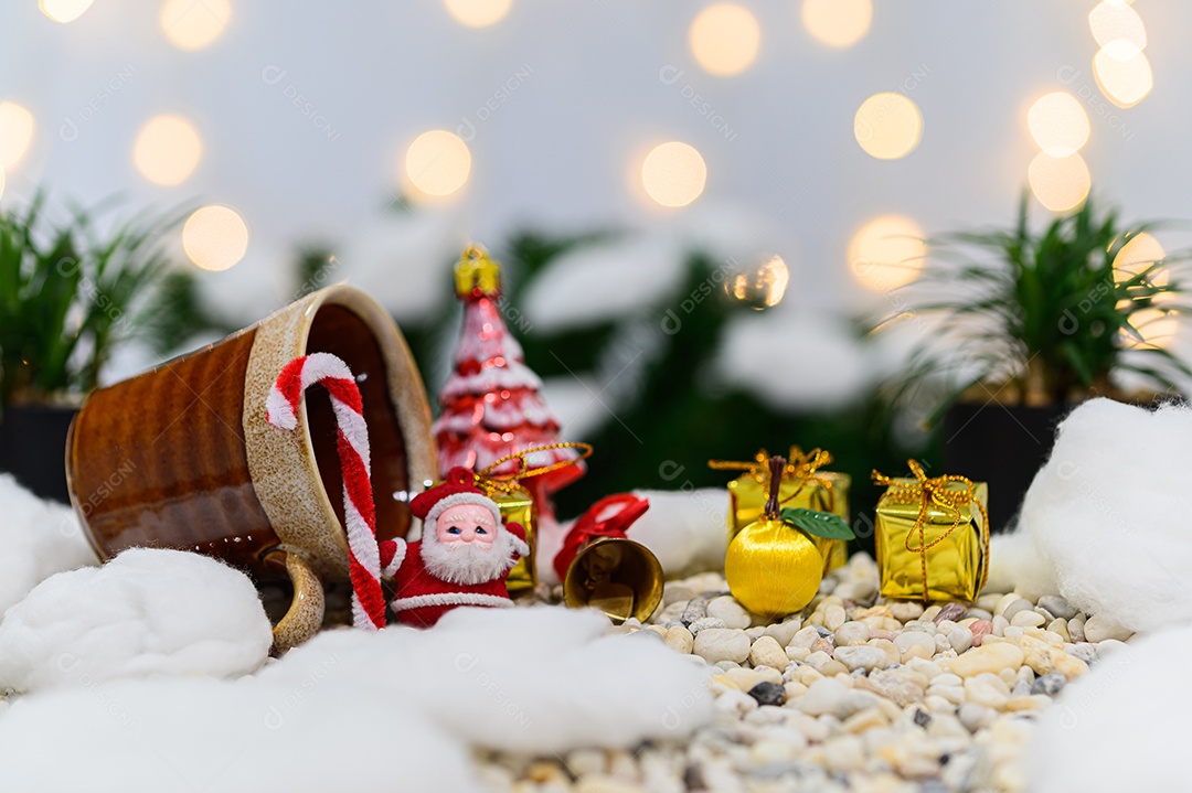 Fundo de noite de neve de caixa de presente de feliz natal