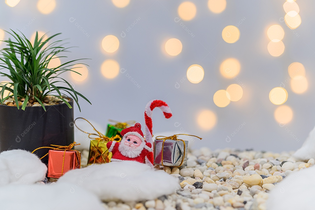 Fundo de noite de neve de caixa de presente de feliz natal