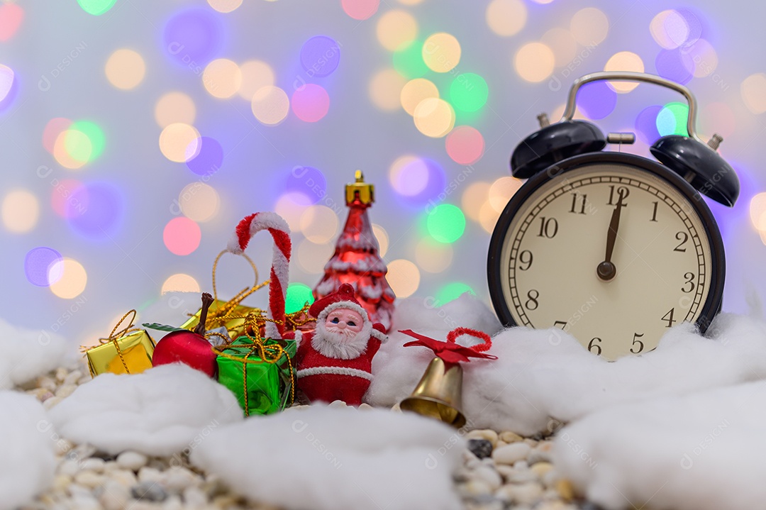 Fundo de noite de neve de caixa de presente de feliz natal