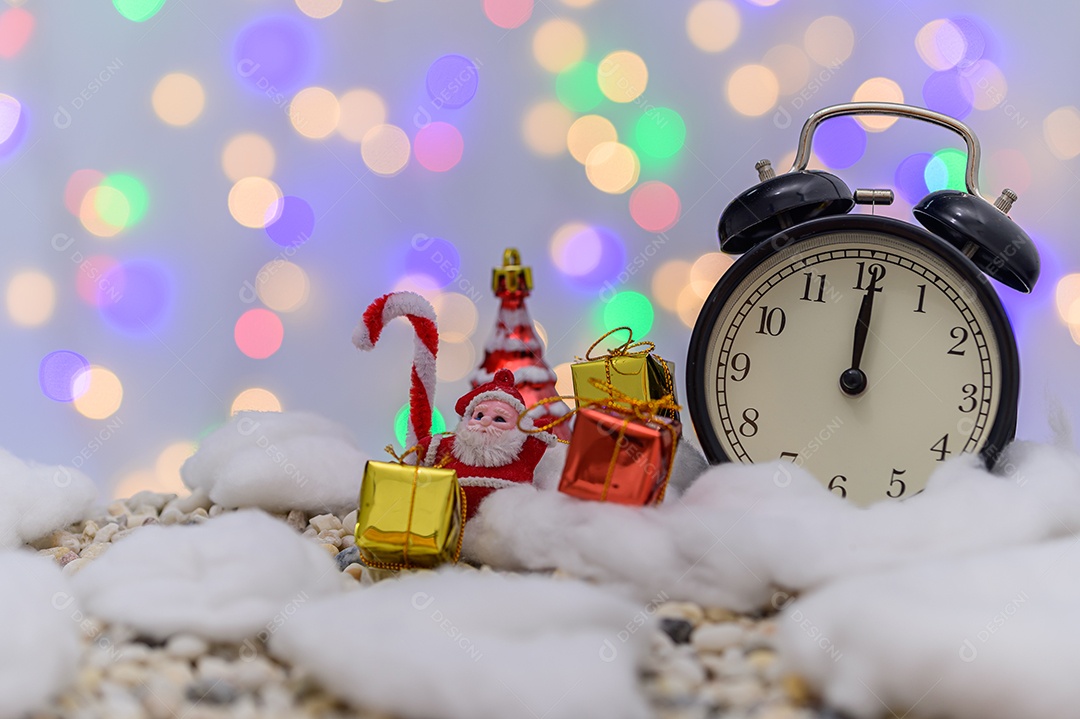 Fundo de noite de neve de caixa de presente de feliz natal