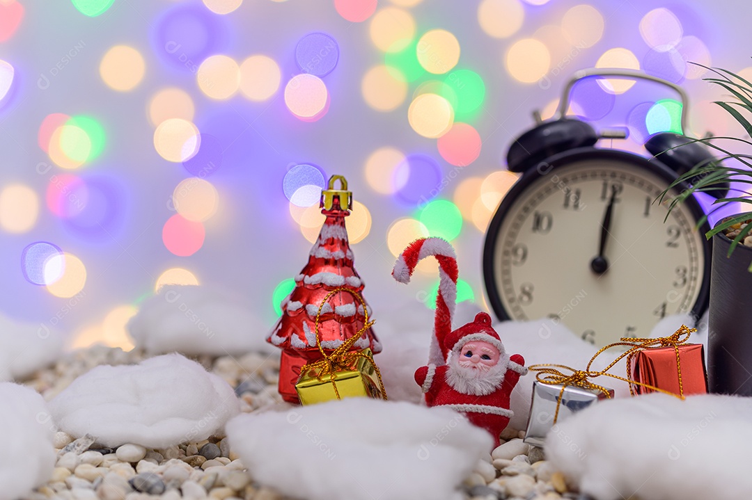 Fundo de noite de neve de caixa de presente de feliz natal