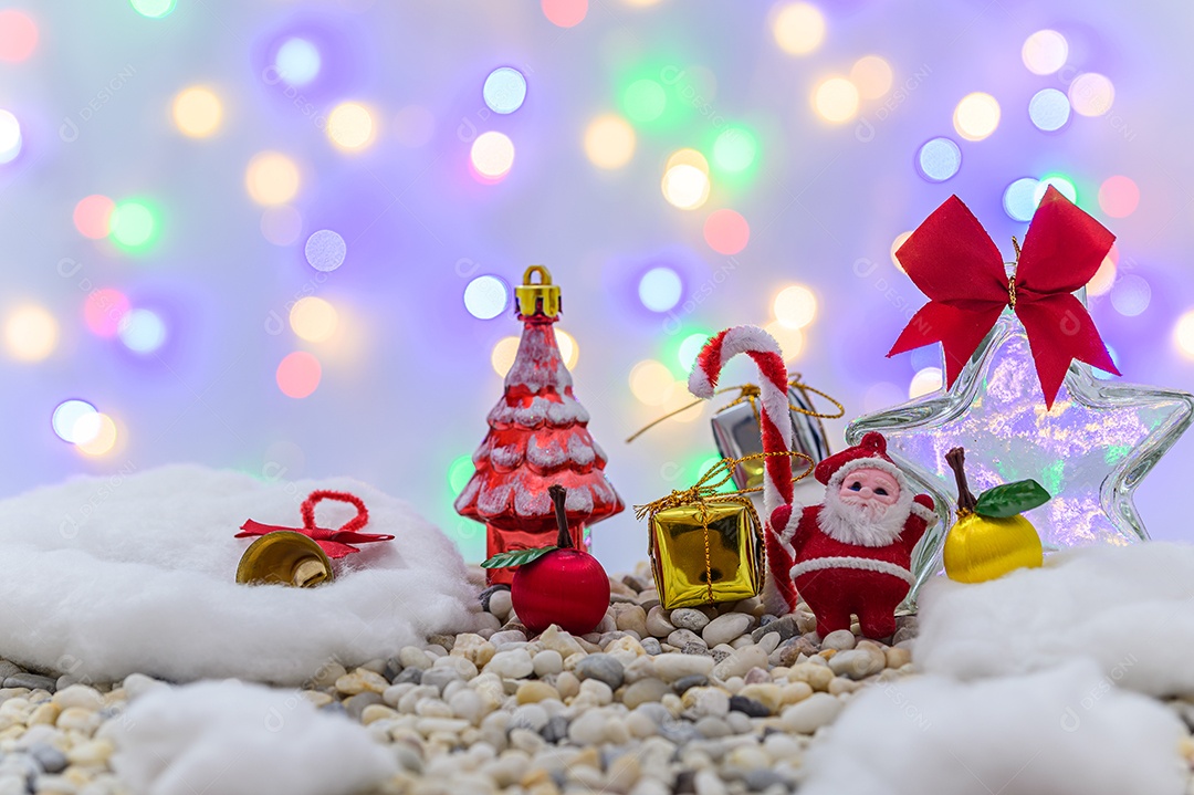 Fundo de noite de neve de caixa de presente de feliz natal