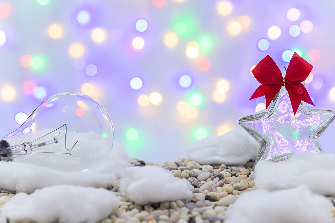 Fundo de noite de neve de caixa de presente de feliz natal