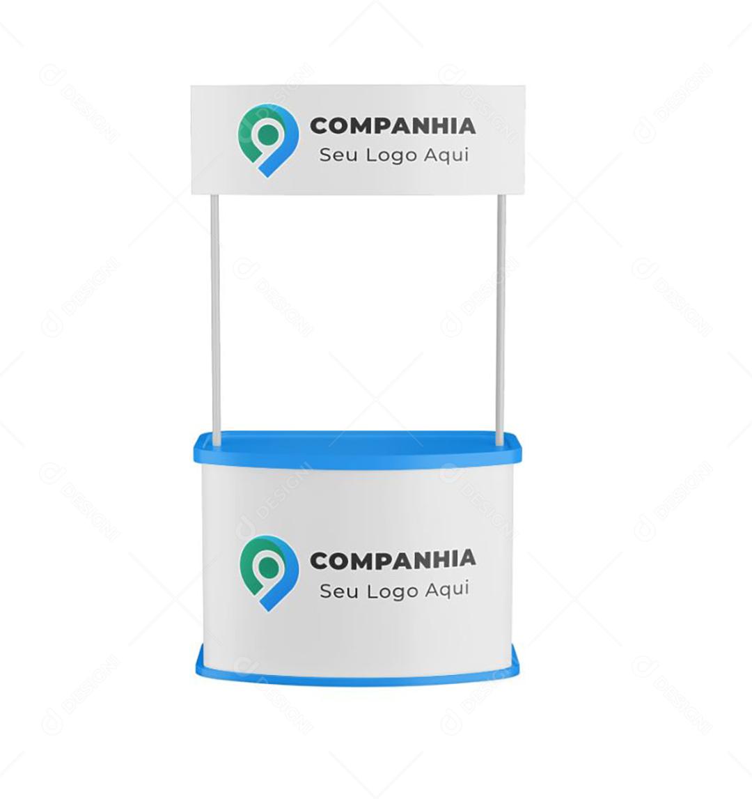 Stand balcão promocional mockup - Frente