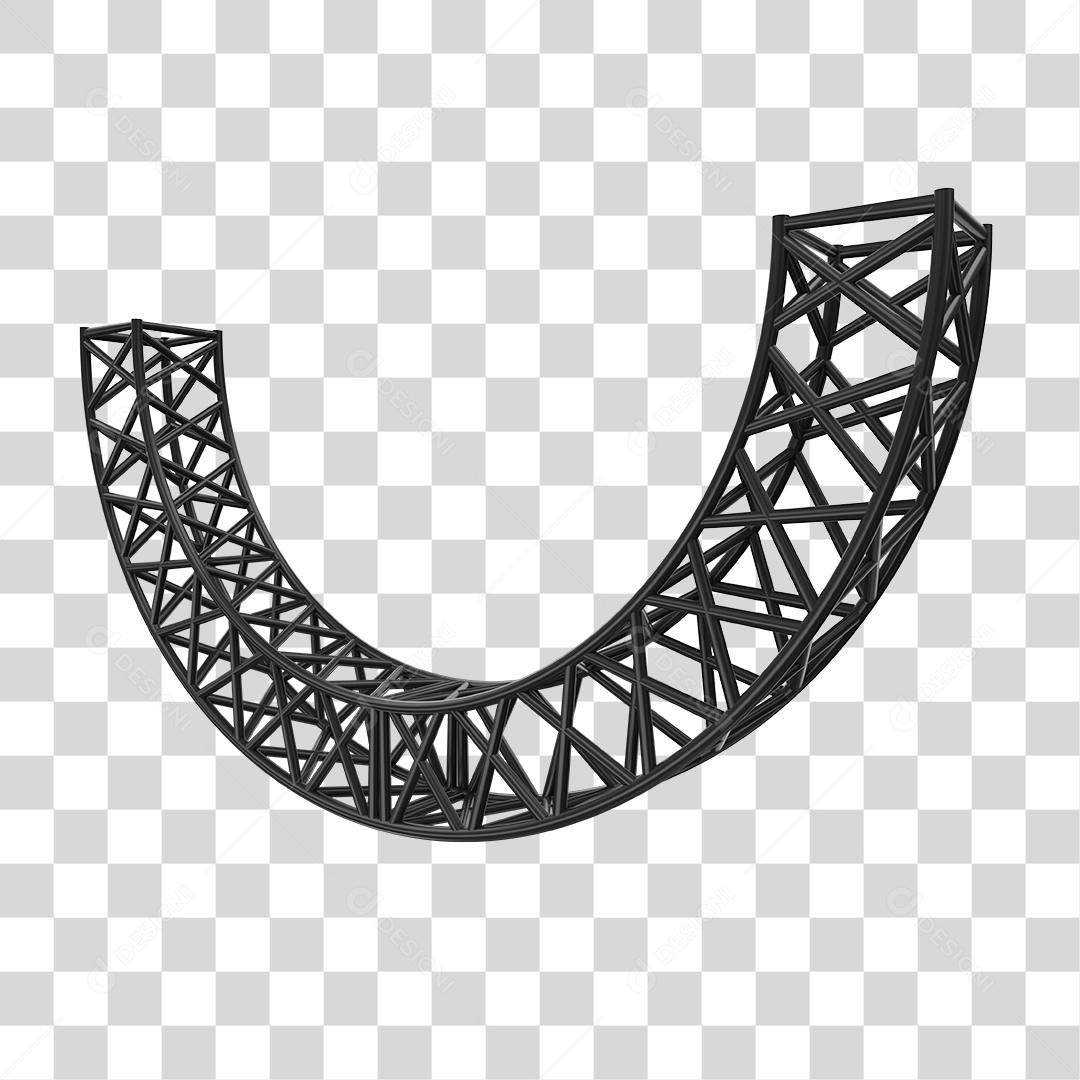 Estrutura Metálica Elemento 3D Para Composição PNG Transparente