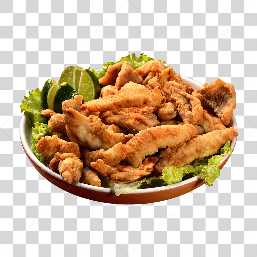 Porção de Tilápia com Molho Fundo Transparente PNG