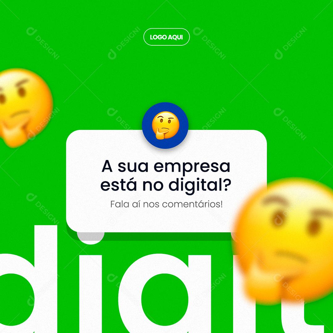 Social Media Marketing Digital A Sua Empresa Está no Digital PSD Editável