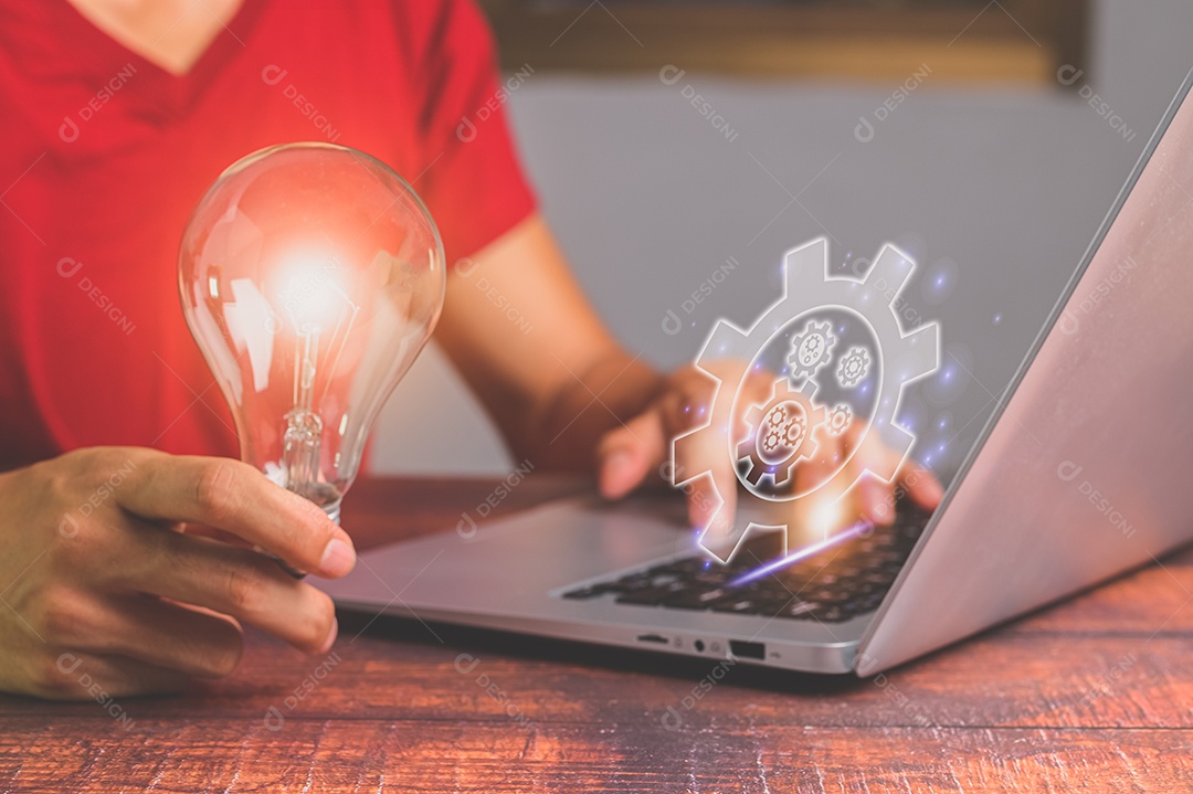 Ideias trabalham encontre ideias Lâmpada