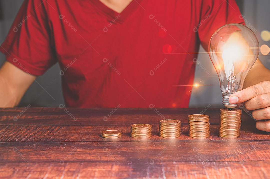 Inovação de ideias e criatividade do conceito de inspiração com lâmpadas