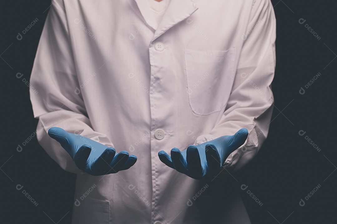 Gestos de mão do médico em atividades