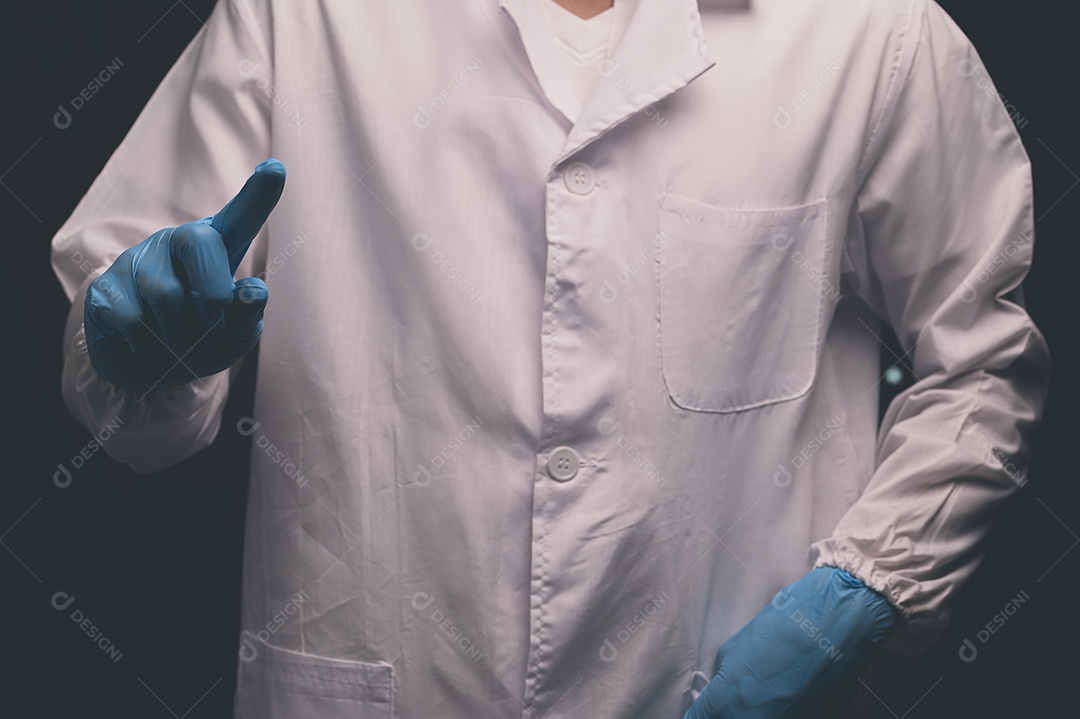 Médico pegou uma ilustração de seringa médica