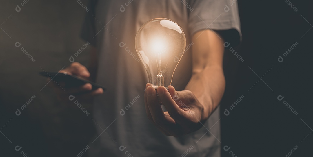 Lâmpadas, ideias para encontrar algo novo na ilustração do trabalho