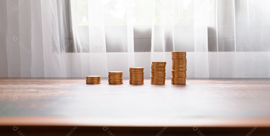 ilustração de crescimento de negócios de estoque de investimento empilhados