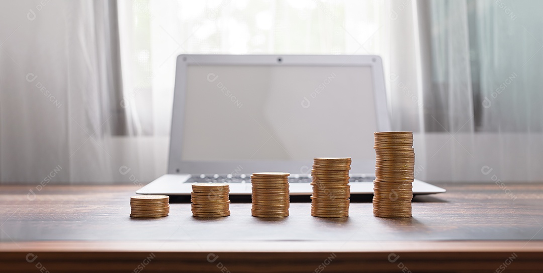 ilustração de crescimento de negócios de estoque de investimento empilhados