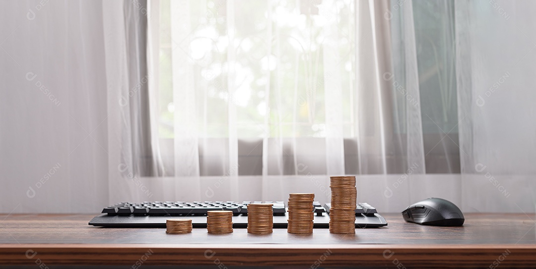 ilustração de crescimento de negócios de estoque de investimento empilhados