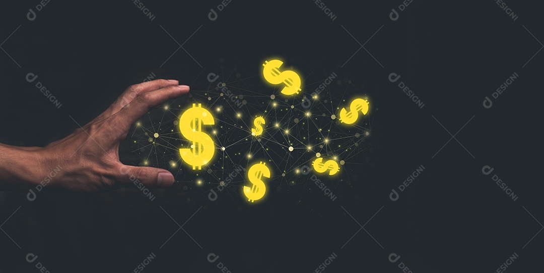 Ganhar dinheiro ganhar dinheiro dólar moeda ilustração