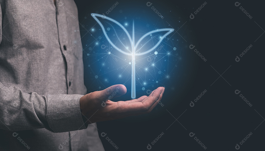 De mãos dadas, árvores, conceito, plantar árvores, amar o mundo, amar