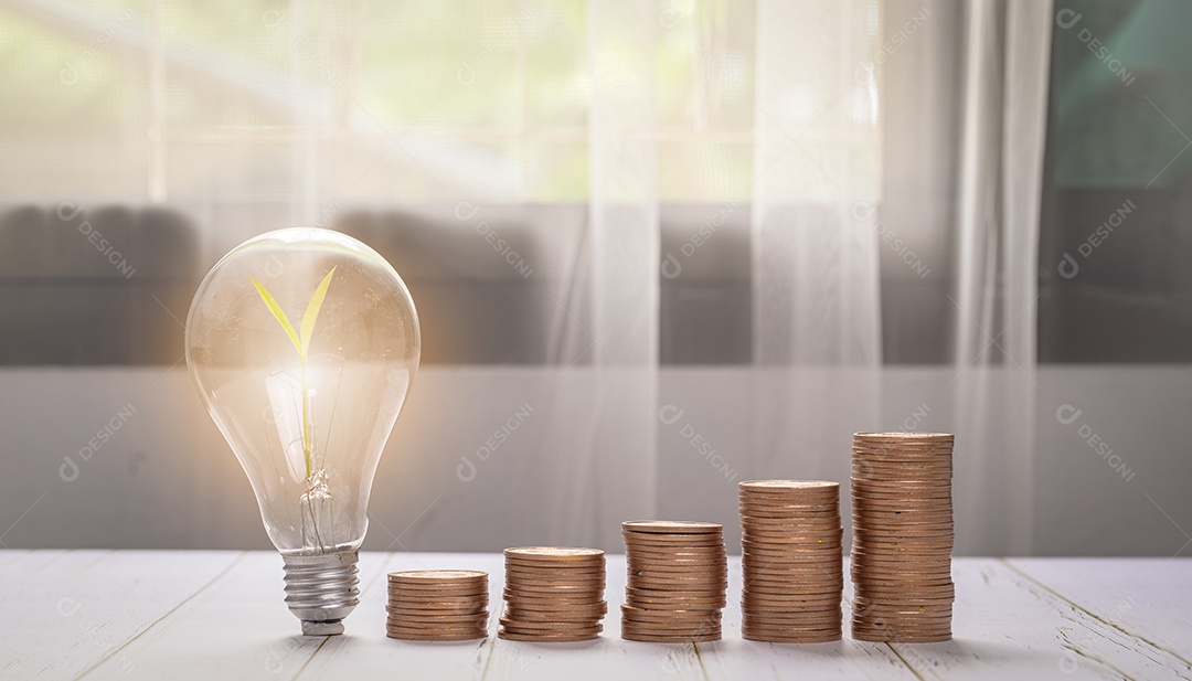 Crescer dinheiro, finanças empresariais e economizar investimento em dinheiro, gráfico