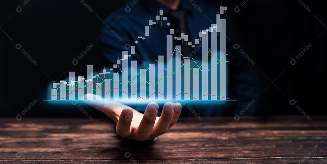 Progresso do crescimento do negócio ou o conceito de sucesso investem