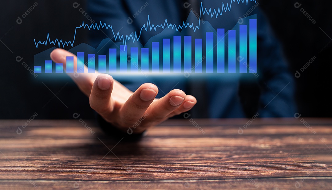 Progresso do crescimento do negócio ou o conceito de sucesso investem
