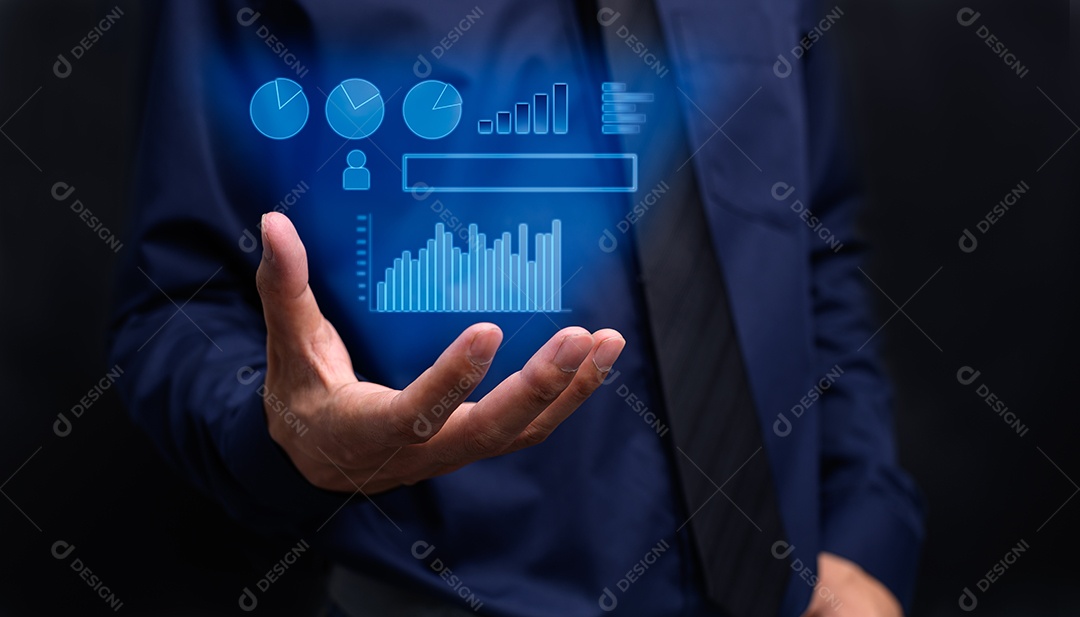 Gráfico investidores estoque negócios ilustração da economia global. Mercado de ações