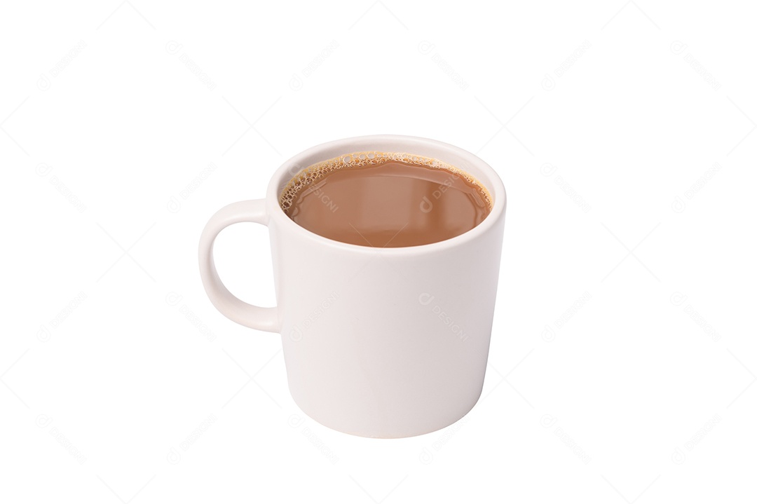 Xícara de café em um fundo branco