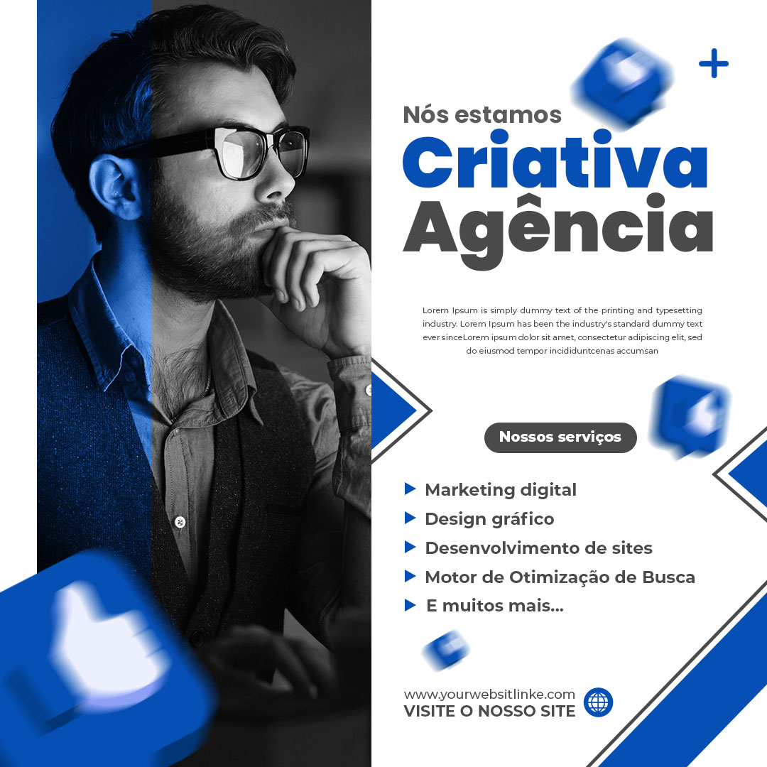 Social Media Marketing Nós Somos Criativo Agências PSD Editável