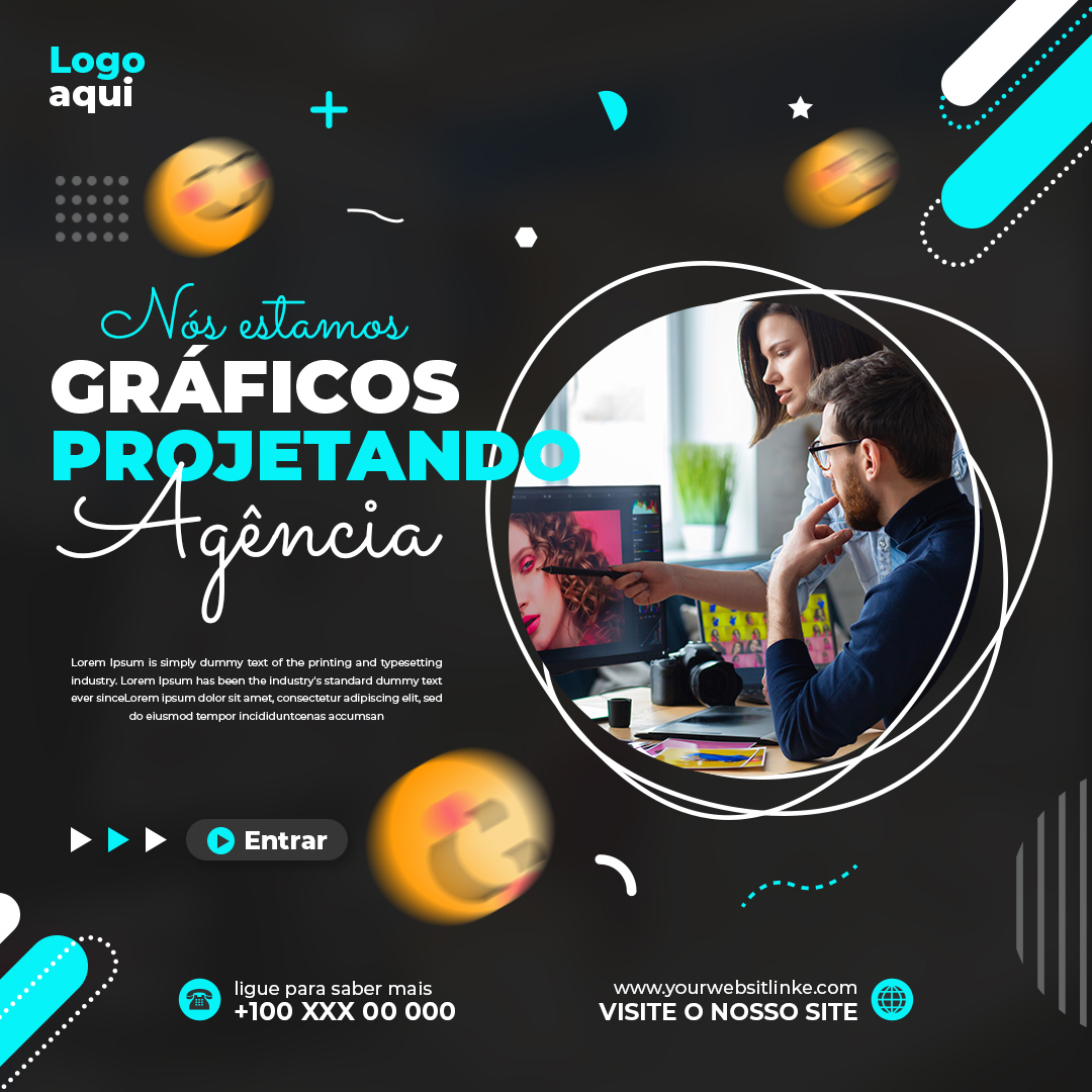 Marketing Nós Somos Criativo Agências Webinar Social Media PSD Editável