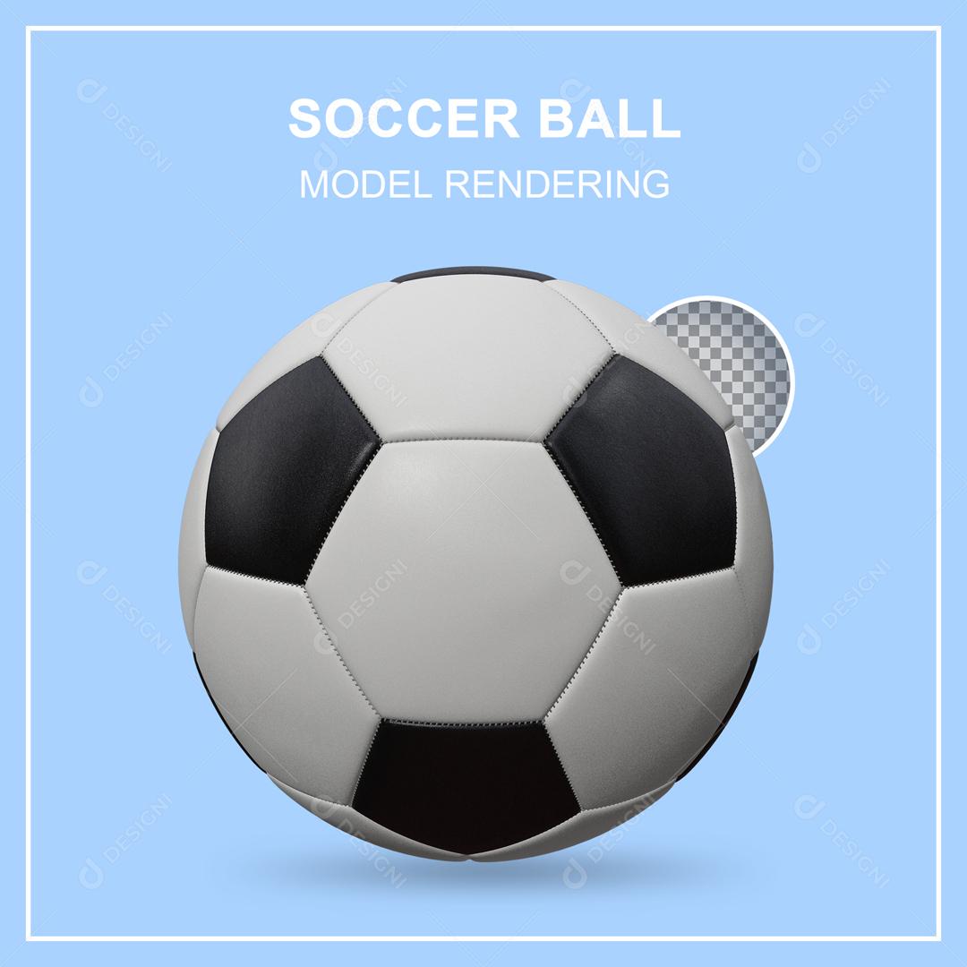 Bola de Futebol Ilustração 3D PSD