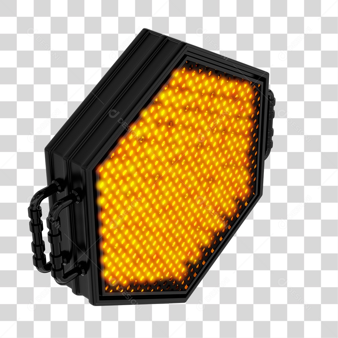 Elemento 3D Lâmpadas De Led Amarelas PNG Transparente