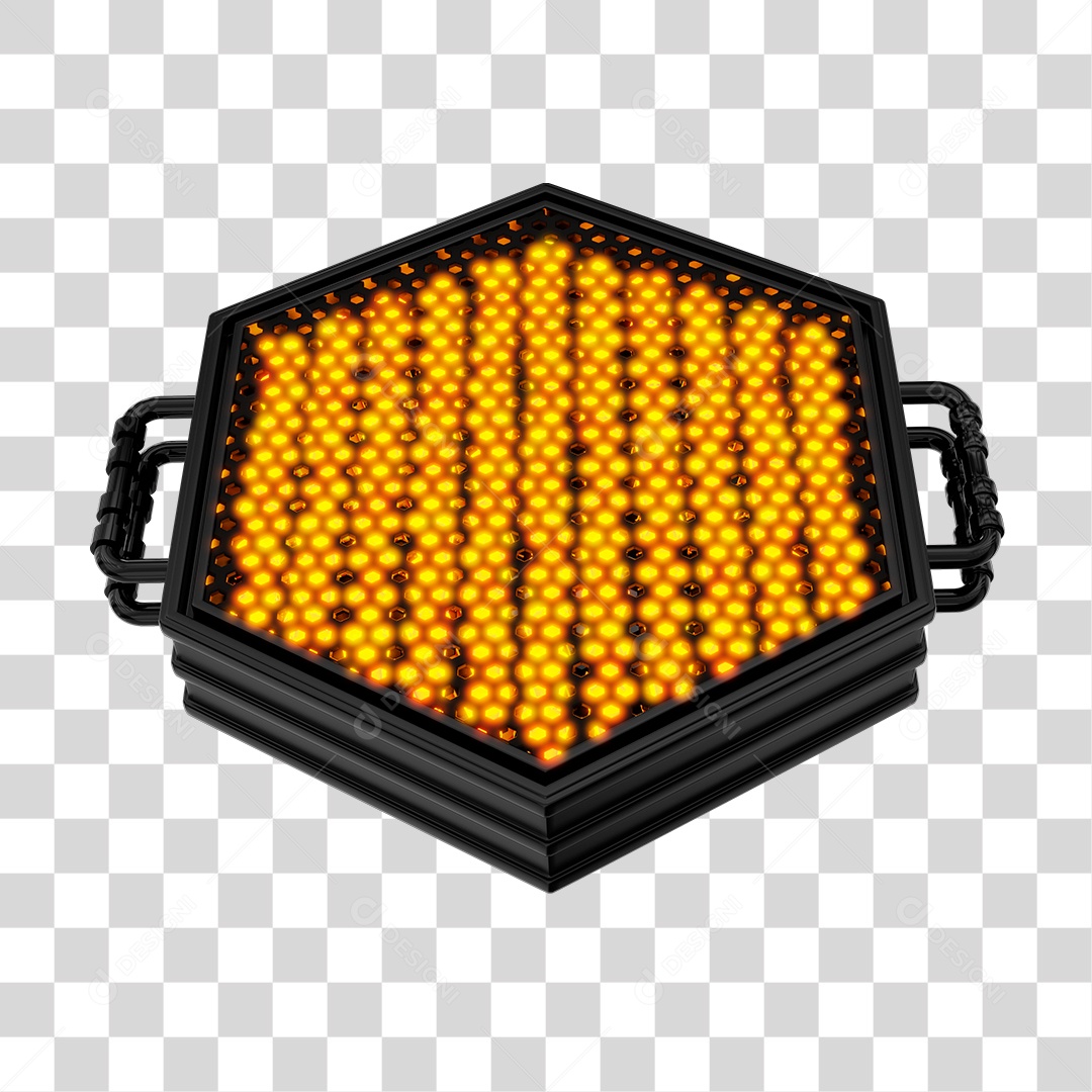 Elemento 3D Lâmpadas De Led Amarelas PNG Transparente