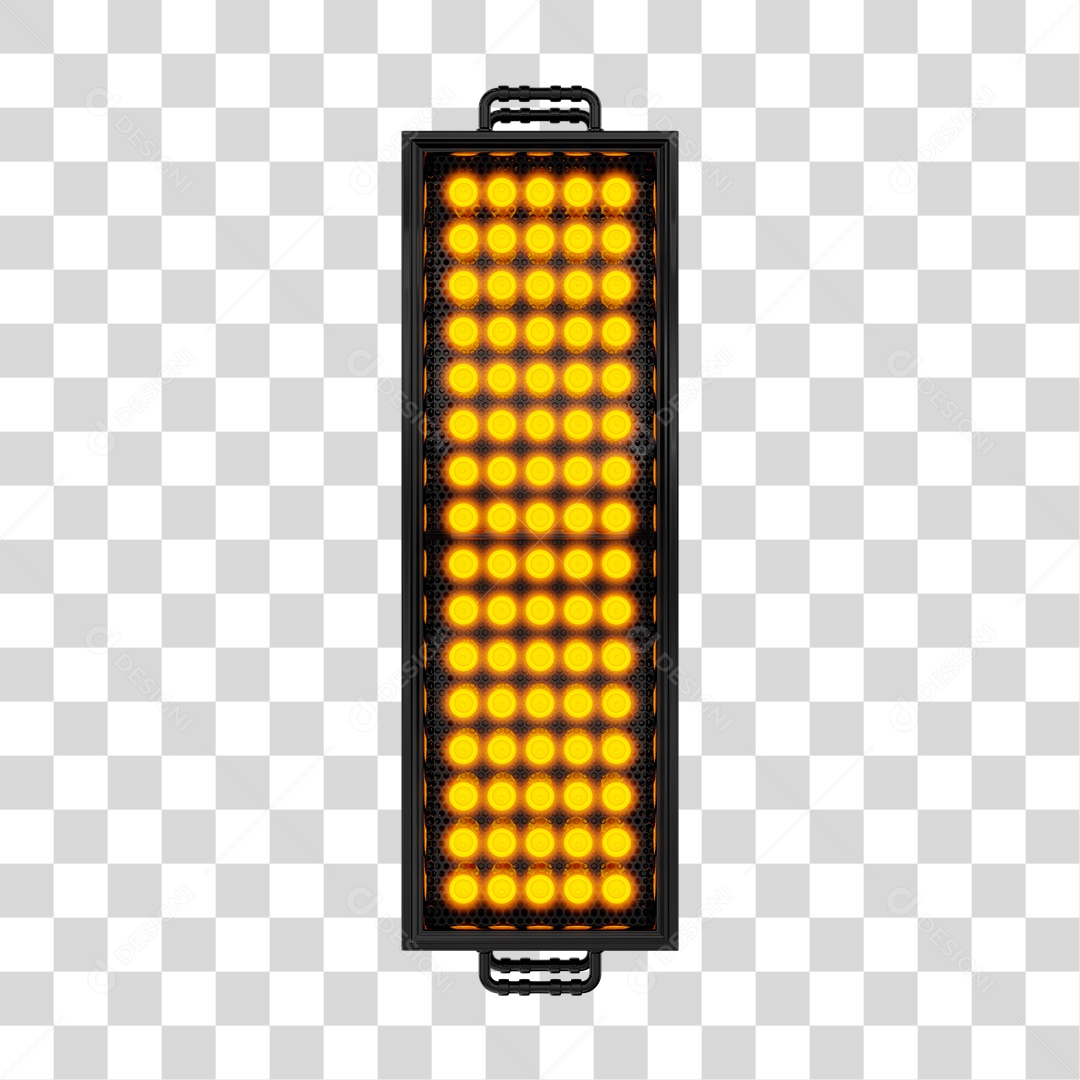 Elemento 3D Lâmpadas De Led Amarelas PNG Transparente