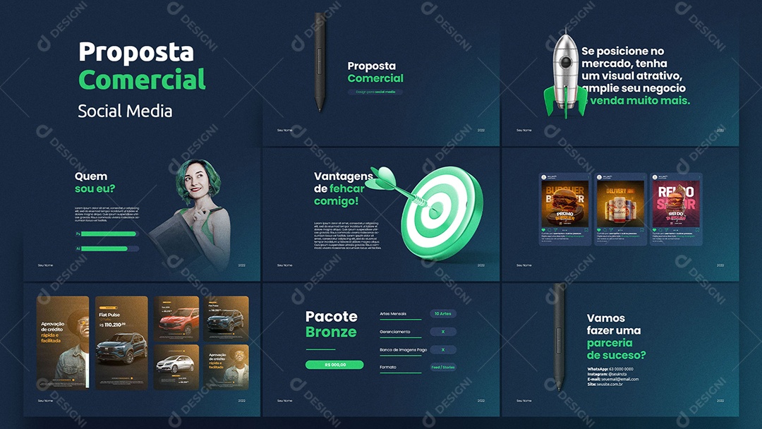 Apresentação Comercial Proposta Para Social Media PSD Editável