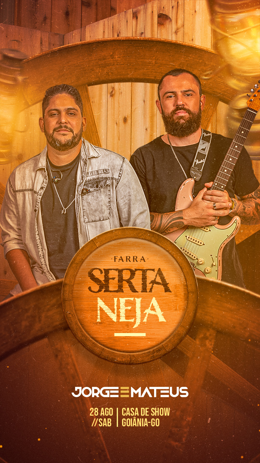 Flyer Story Farra Sertaneja Jorge e Mateus Social Media PSD Editável