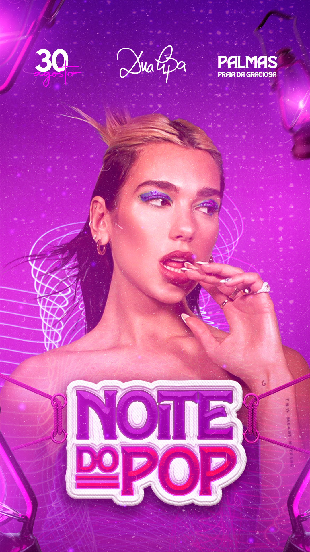 Story Noite do Pop Show Dua Lipa Social Media PSD Editável