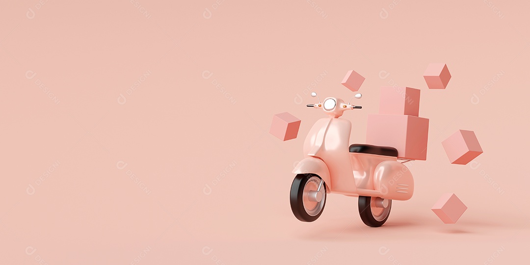 Conceito de comércio eletrônico, serviço de entrega em aplicativos móveis