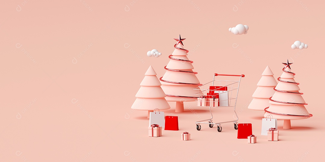 Fundo de banner de propaganda de Natal para web design