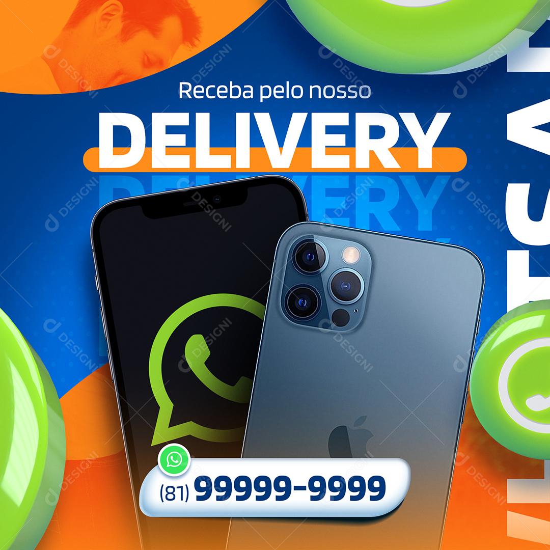 Receba pelo nosso Delivery Farmácia Social Media PSD Editável