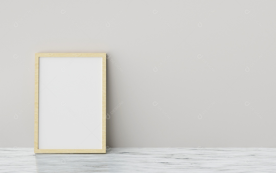 Realista de maquete de moldura de foto, ilustração 3d