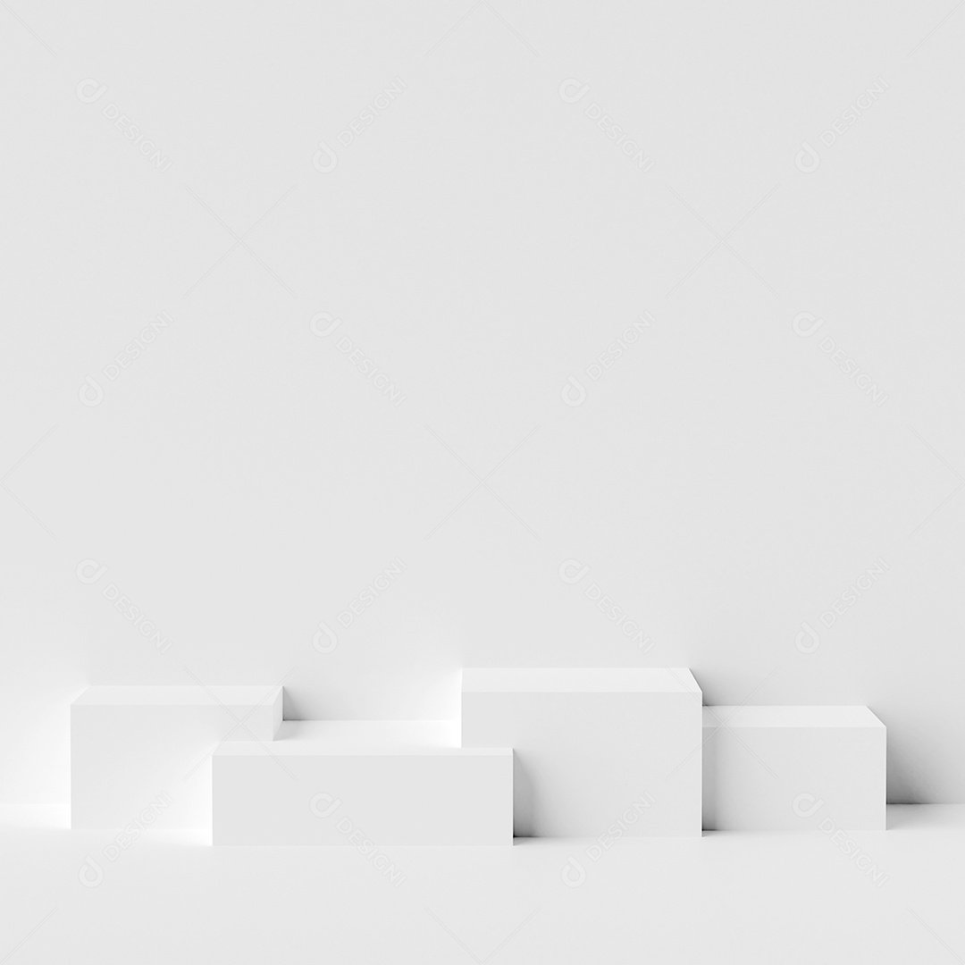 Cenário do pódio de forma geométrica mínima para anunciantes de produtos