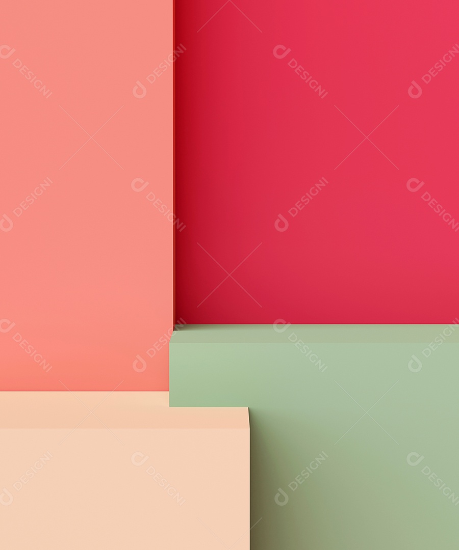 Cenário do pódio de forma geométrica mínima para anunciantes de produtos