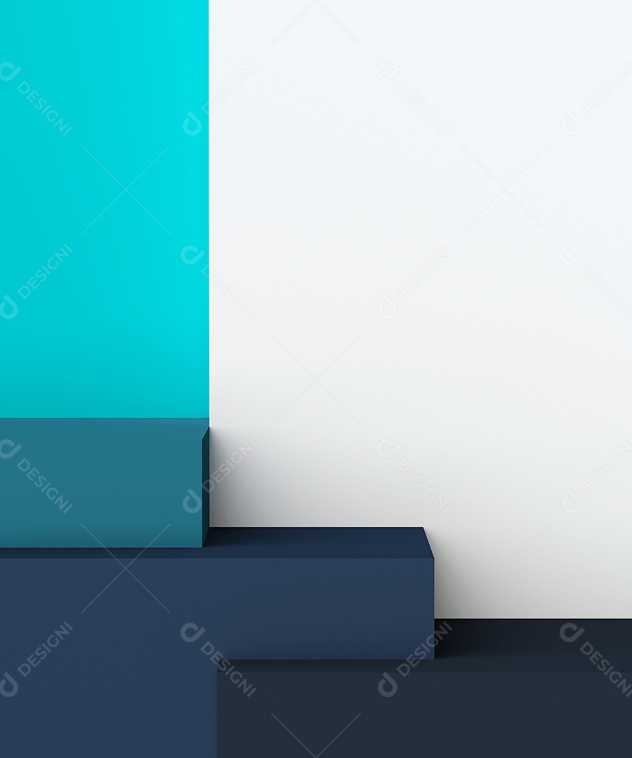 Cenário do pódio de forma geométrica mínima para anunciantes de produtos