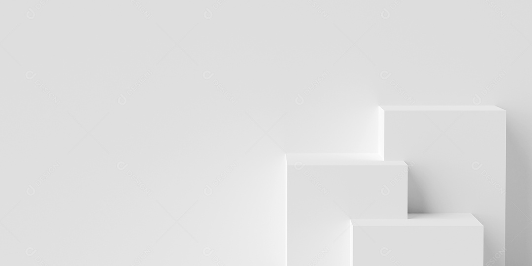 Cenário do pódio de forma geométrica mínima para anunciantes de produtos