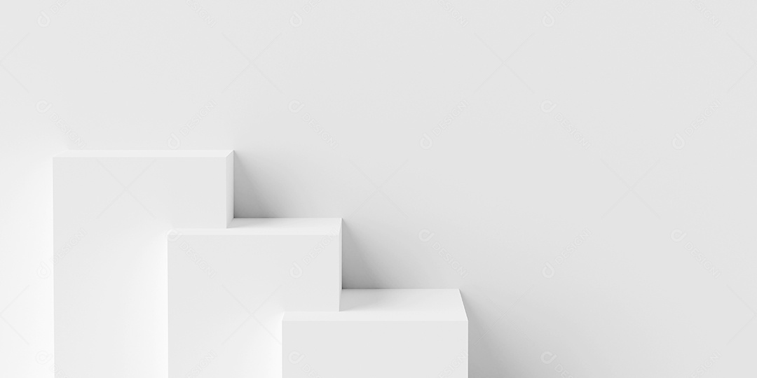 Cenário do pódio de forma geométrica mínima para anunciantes de produtos