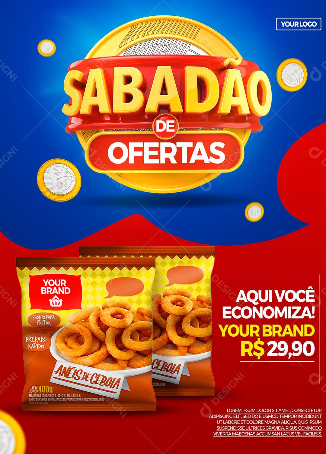 Social Media Story Sabadão de Ofertas Produtos Supermercados PSD Editável