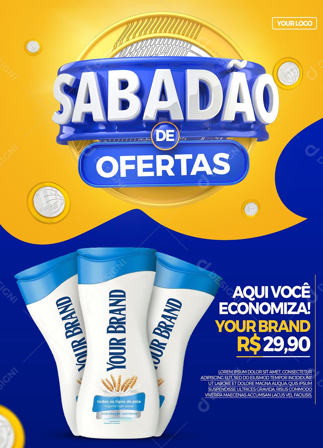 Social Media Sabadão de Ofertas Cremes Protetor Solar PSD Editável