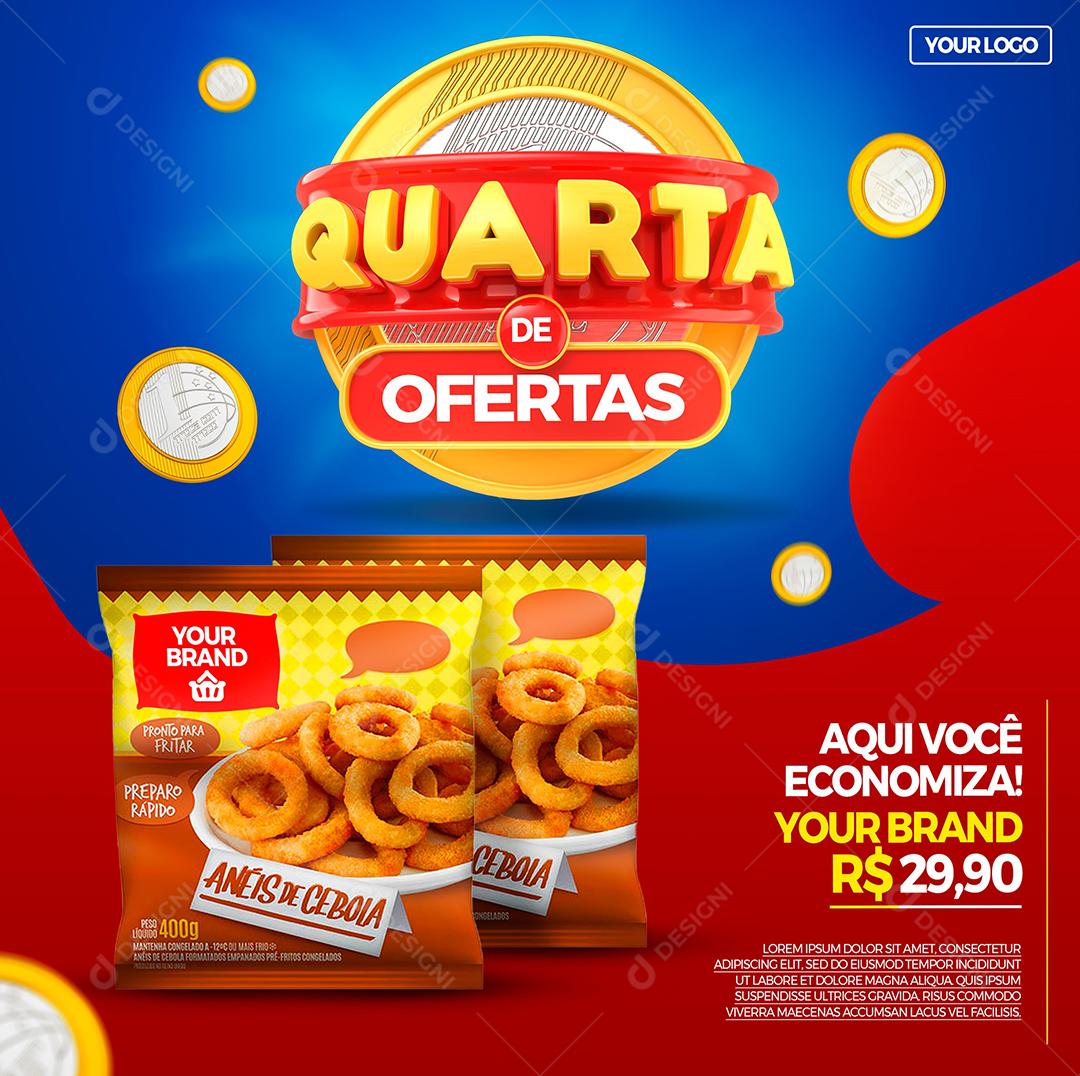 Social Media Quarta de Ofertas Produtos Supermercados PSD Editável