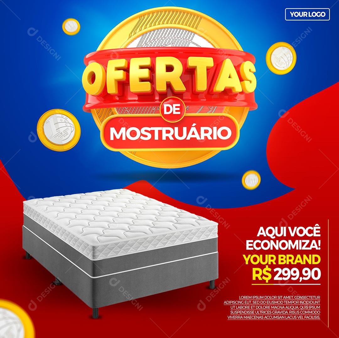 Social Media Ofertas de Mostruário Lojas Colchão PSD Editável
