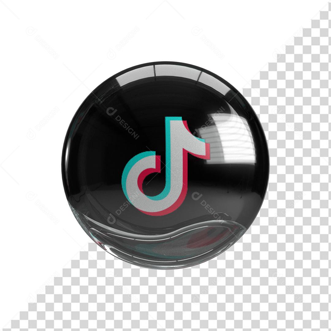 Tiktok Elemento 3D Para Composição PSD