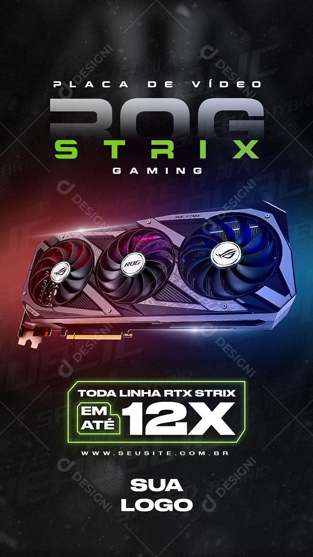 Social Media Gamer Story Placa de Vídeo Computadores PSD Editável